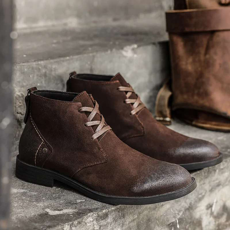 Leatherwork Designs - Nowe botki ze skóry zamszowej, ręcznie