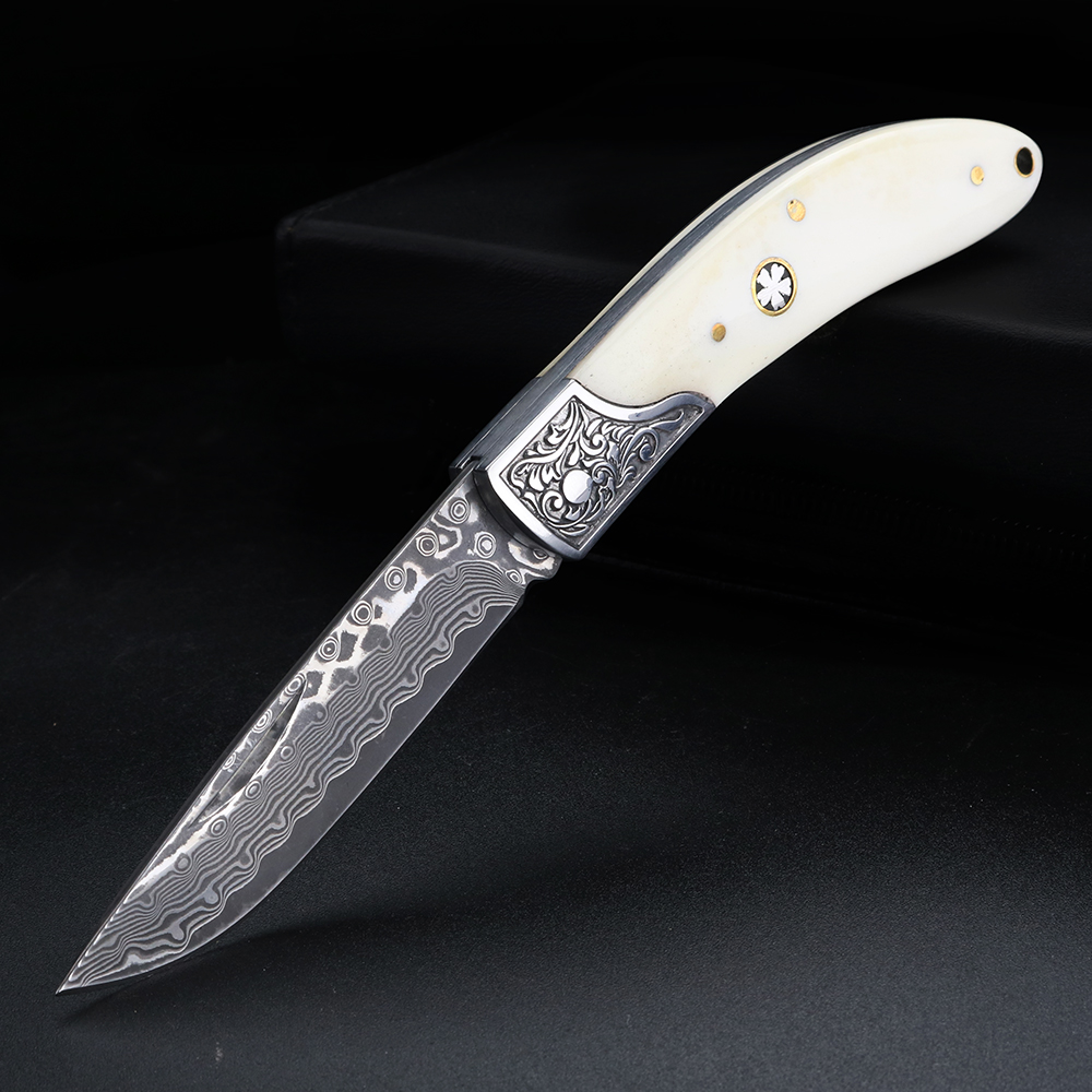 Nóż składany ze stali damasceń – Bone Folder Tool recenzja i cena